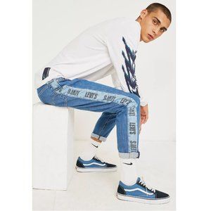 Levi’s Hi-Ball Roll Logo Stripe Denim Jeans Streetwear Men's Retro Graphic Style